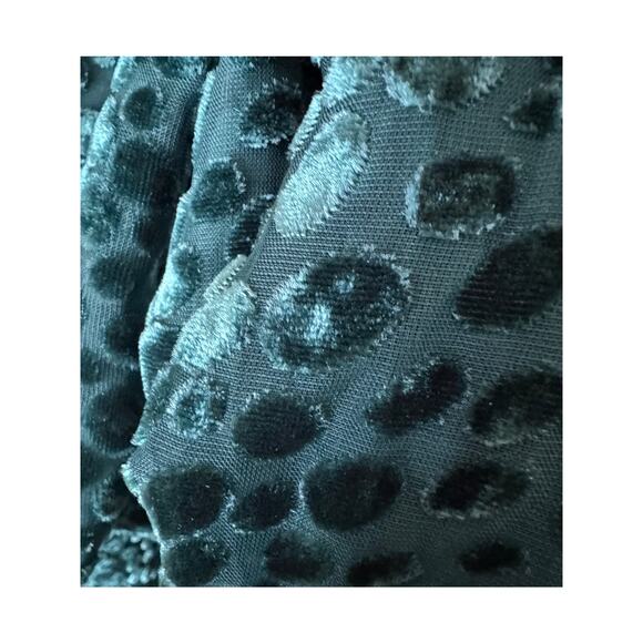 DKNY Burnout Velvet Flutter-Sleeve Midi Dress Size 12 Green NWT - Picture 11 of 12